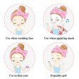 Facial Makeup Adjustable Elastic Cosmetic Bowknot Hair Band (White 1 Pcs)